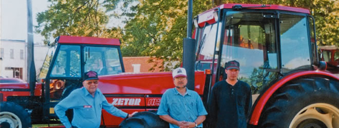 M.A., Ken, Travis with Zetor Tractor